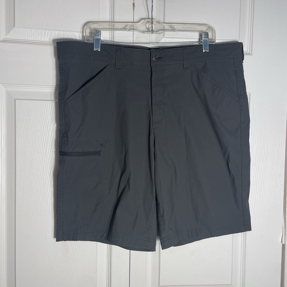 Eddie‎ Bauer Rainier Tech Performance Shorts Mens 38 Dark Gray Hiking Pockets